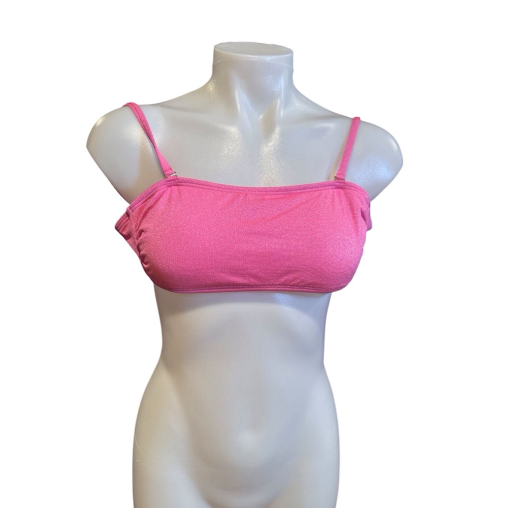 Women's California Waves shimmer Pink Bandeau Top size s